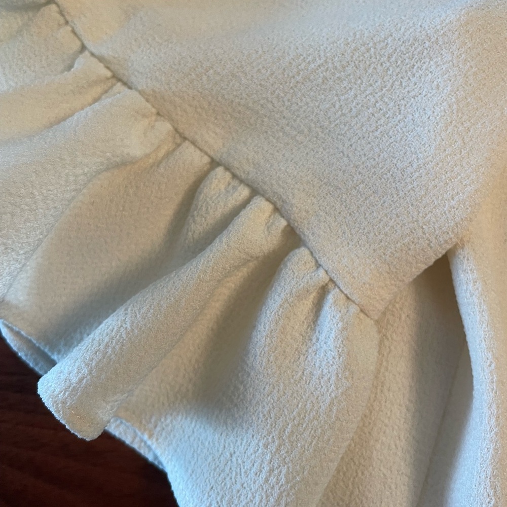 White Ruffle Top - Picture 2 of 4